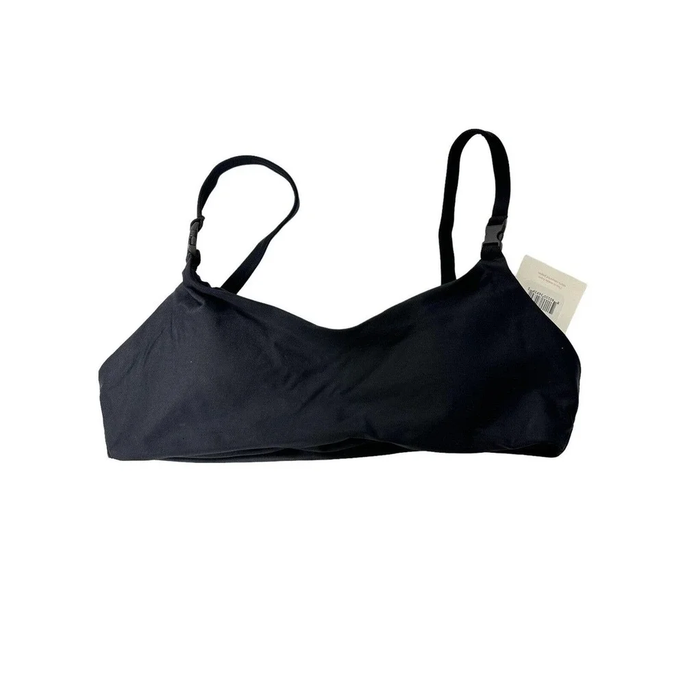 NWT Andie Womens‎ The Riviera Swimsuit Top Size Small Adjustable Straps Black